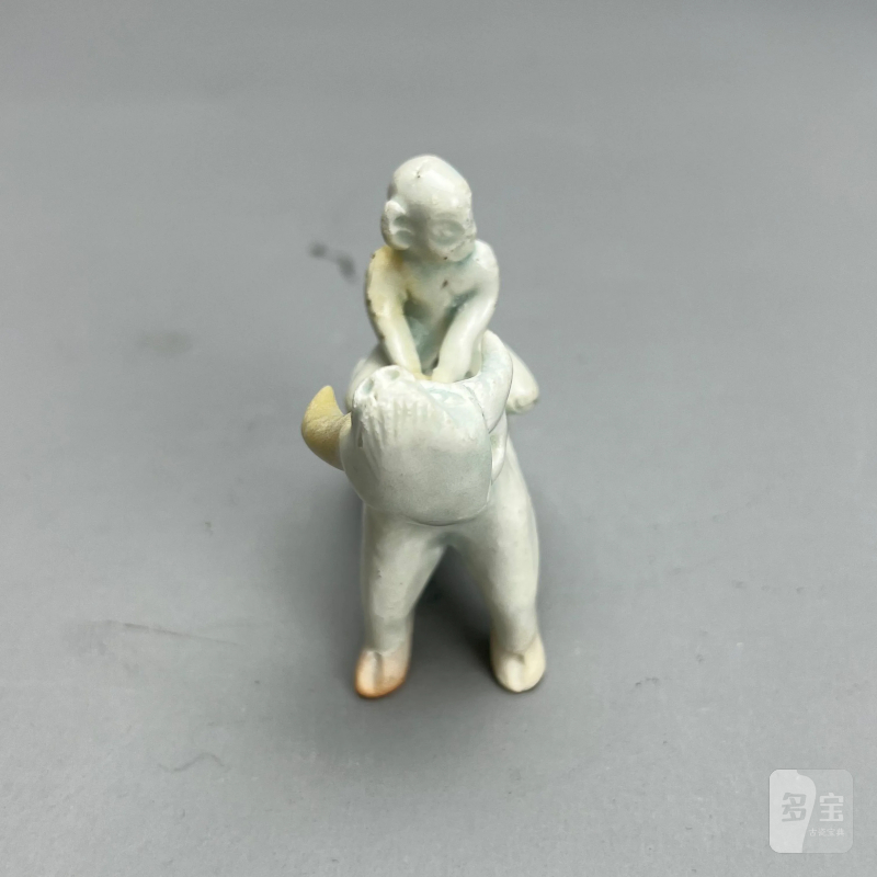 明代 青白釉童子骑牛 - 图6